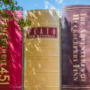 The wall outside Kansas City Public Library's Downtown Branch